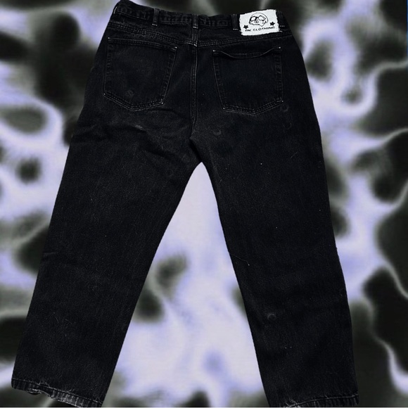 7. Double knee ok clothing! custom skull embroidered design pants - Picture 5 of 5